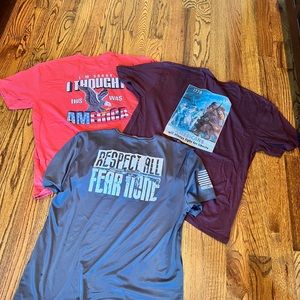 LOT OF tshirts. ROWDY GENTLEMAN AND NINE LINE.